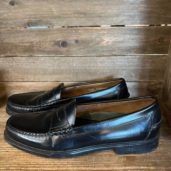 Mens Sebago 70697 Black Leather Classic Penny Slip On Shoes Loafers Size 11.5 B main image 4